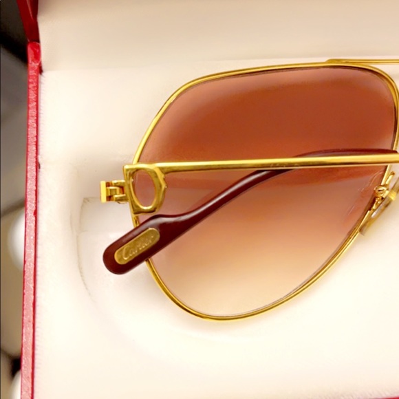 Vintage Cartier Santos vintage sunglasses 56/14 Fred Cardin c- decor glasses - Picture 6 of 9